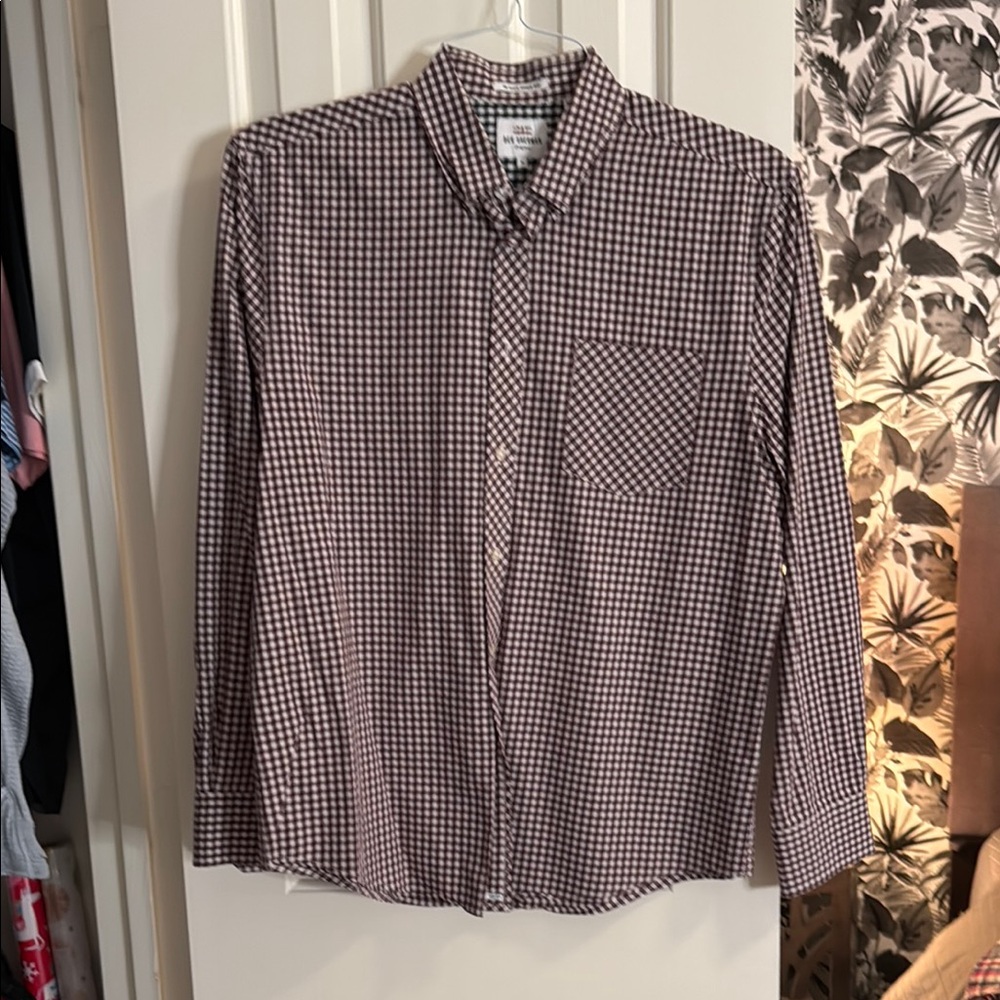 Men's Brown Checkered Shirt